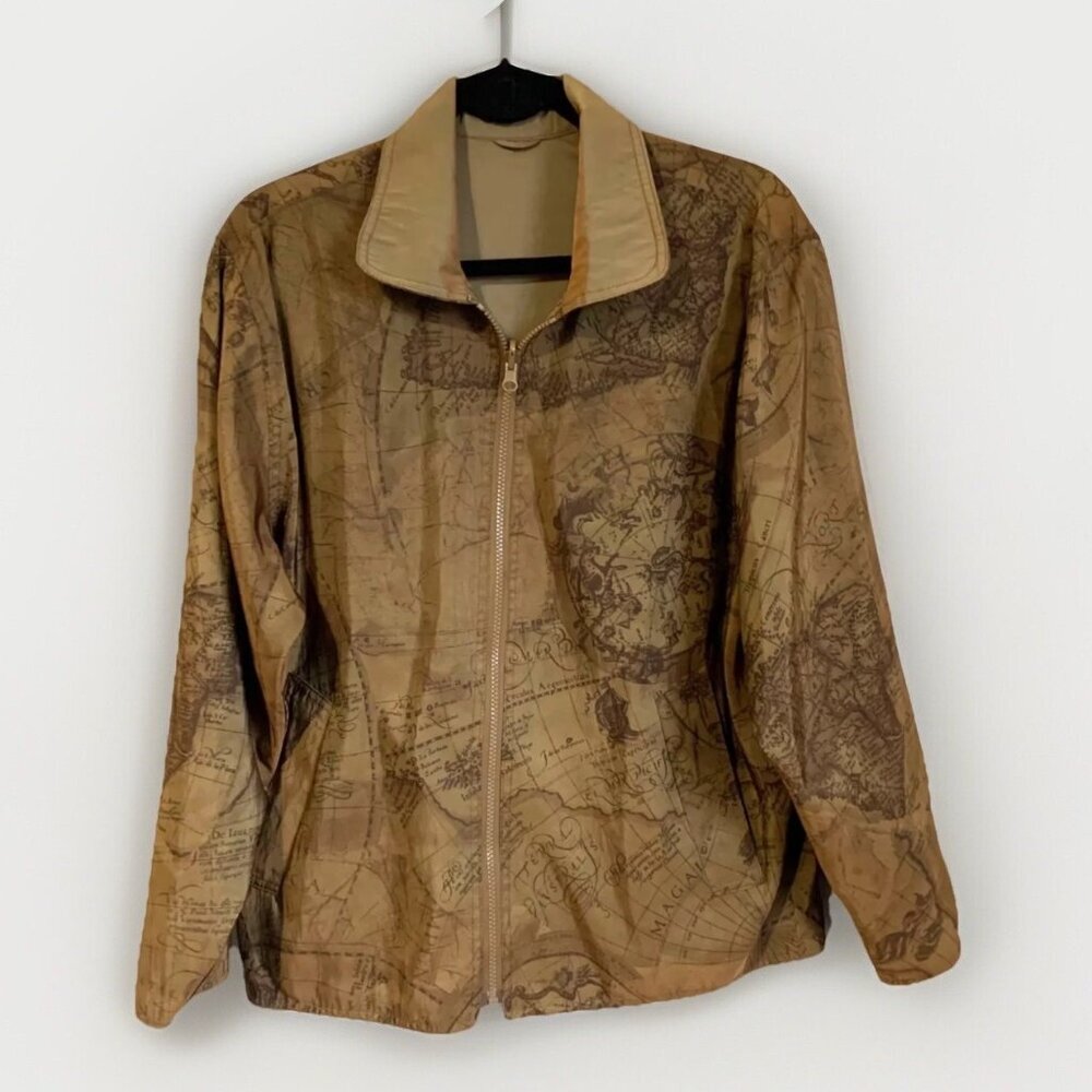 Mycra Pac Tour Jacket Small 0-P Reversible Murillo Velarde Philippine Map USA